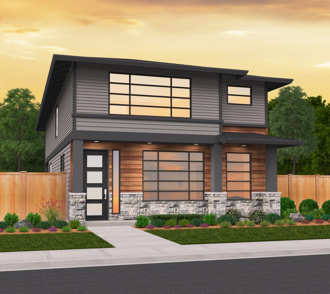 Columbia - Rear load garage 4 bedroom narrow modern - MM-2185-A | Two ...