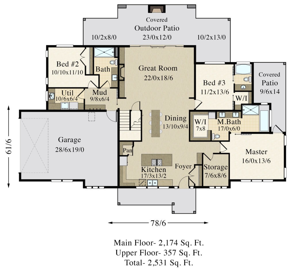 European Countryside House Plan | One Story Best Selling Country Home ...