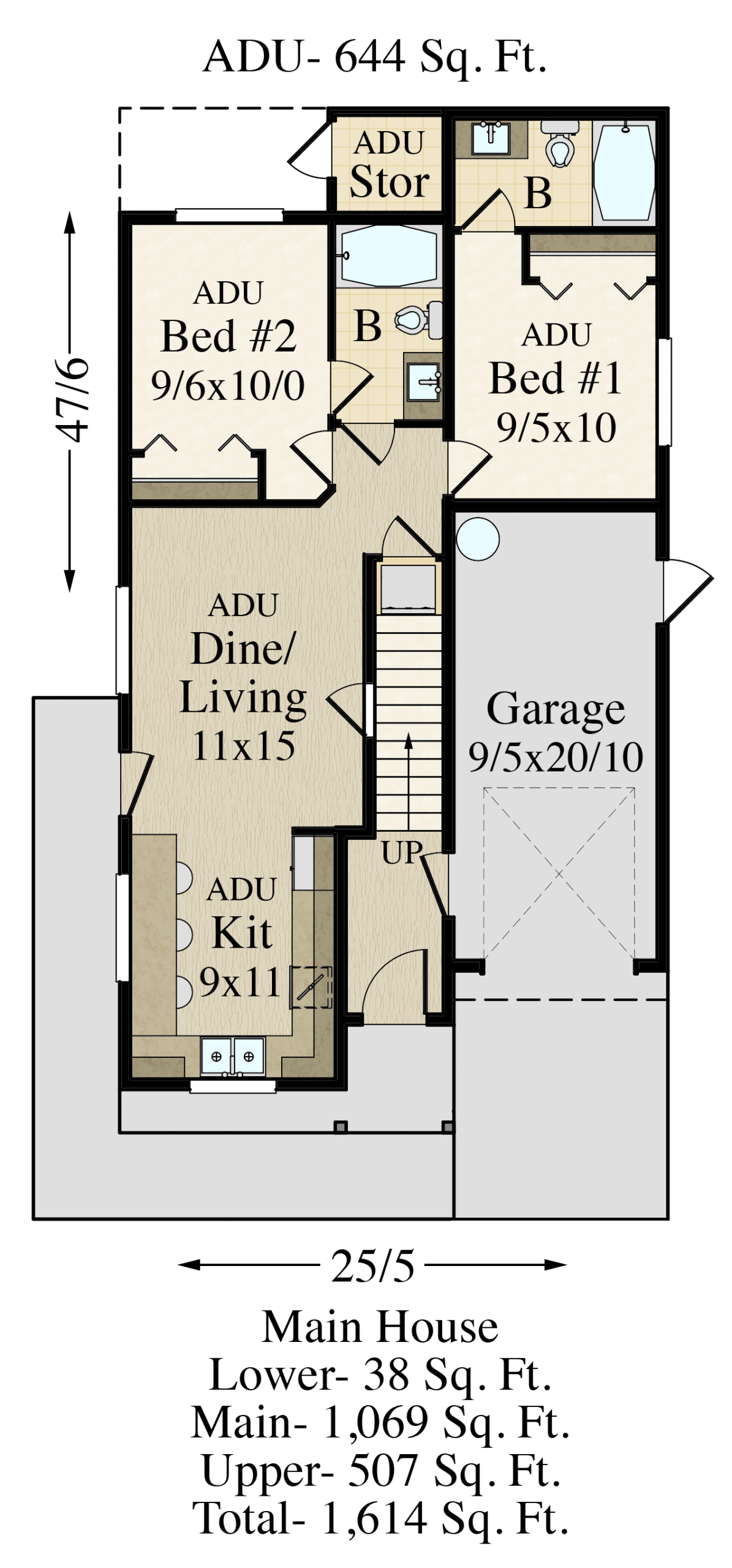 multi suite house plan