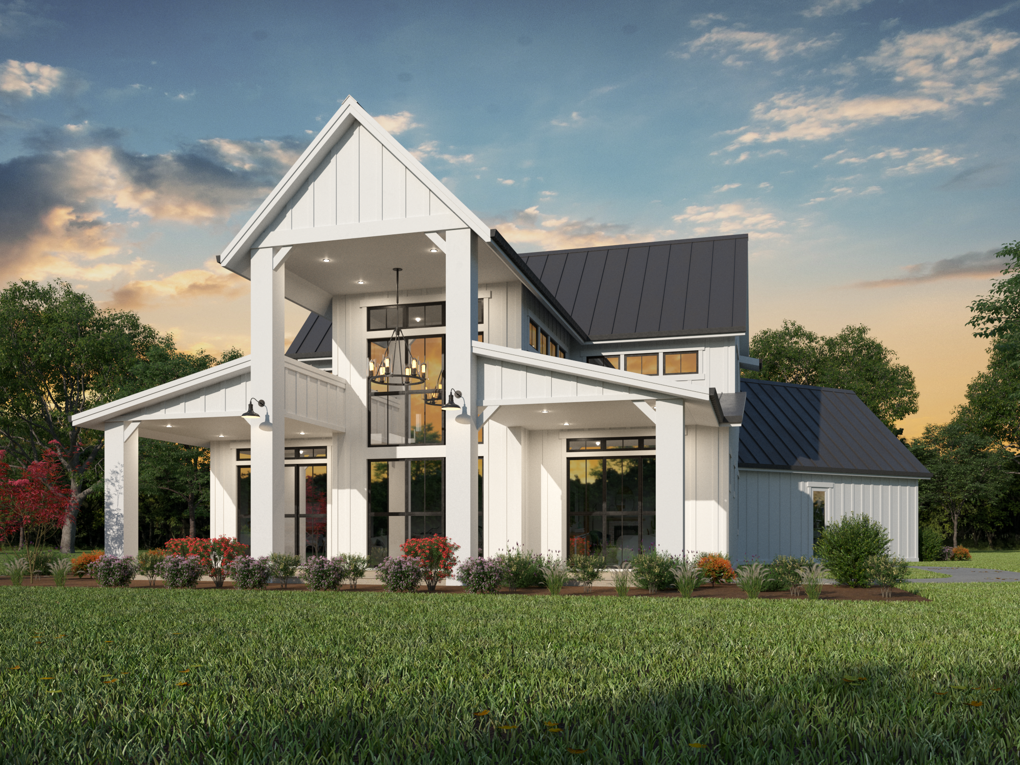 Modern Homestead House Plan | Beautiful Modern Farm Home Design - MF-2314