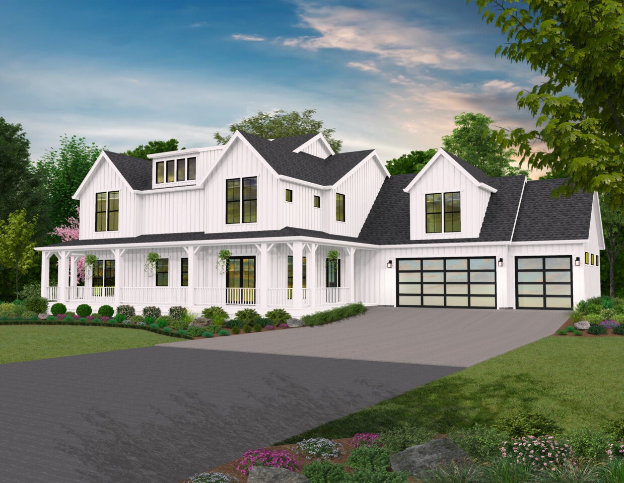 Cuthbert Modern Farmhouse Plan | One Story Farmhouse Designs