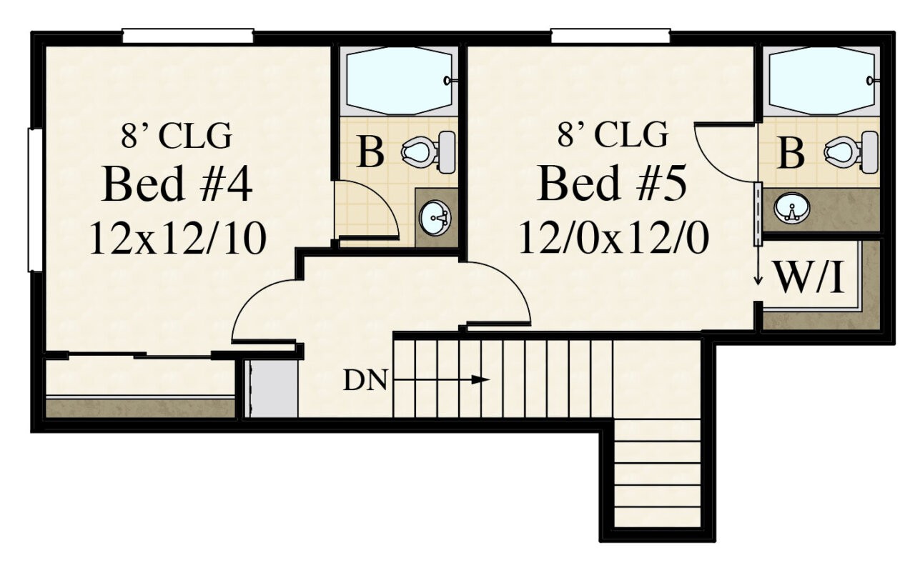 Wayfair Multi Suite House Plan by Mark Stewart Home Design