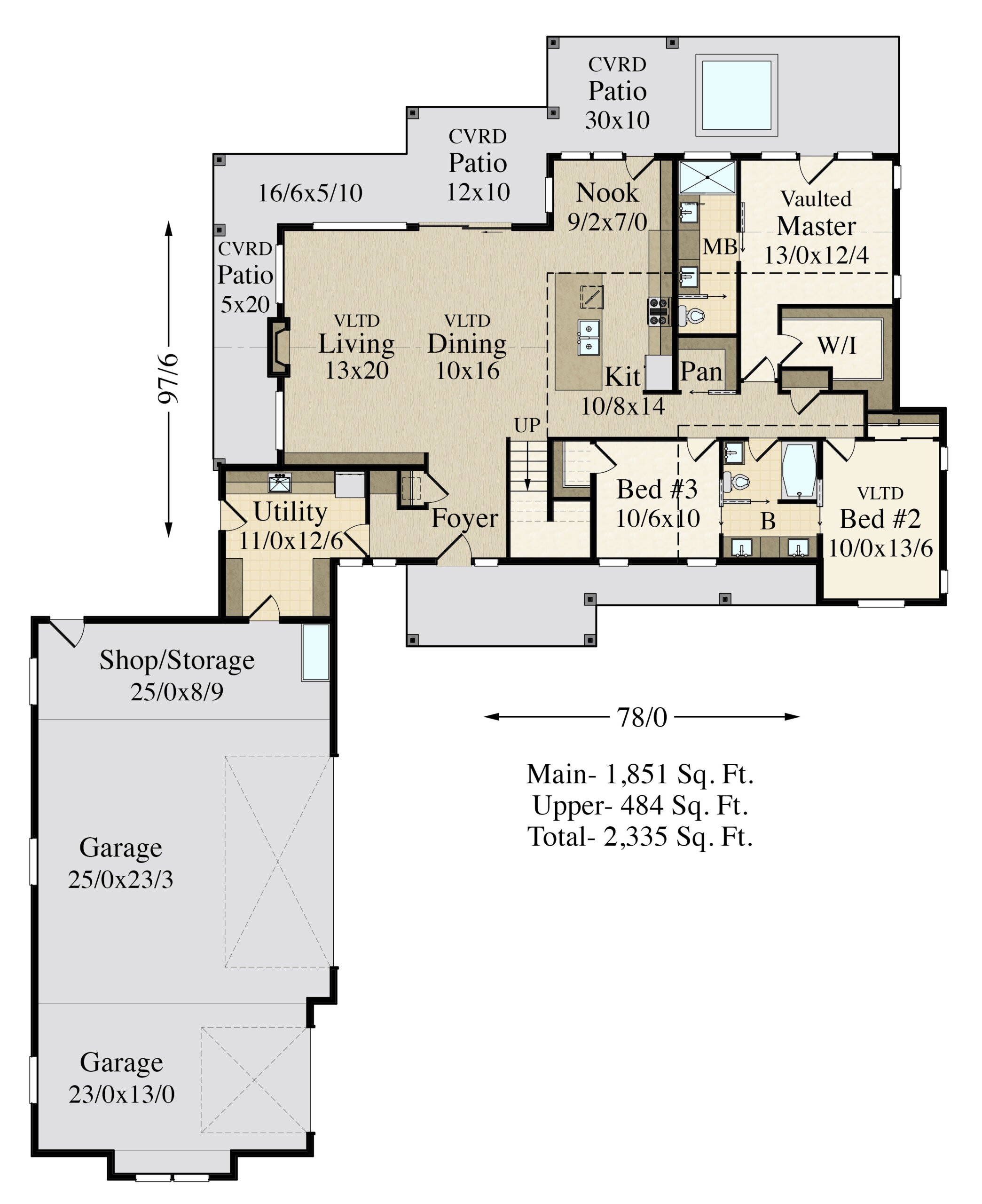 Ponderosa Rustic House Plan 1 1 2 Story Huge Garage MF 2355 LN Modern Farm House By Mark