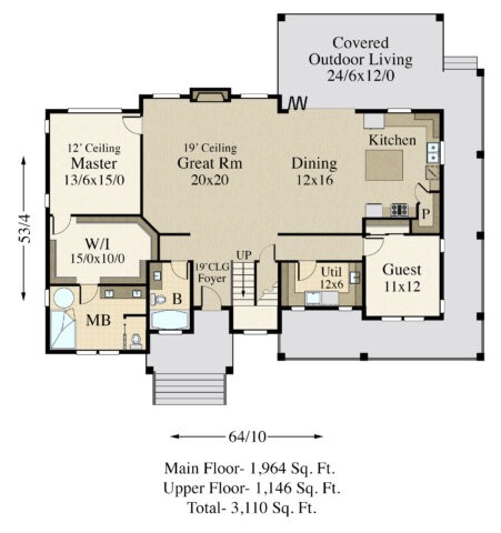 Mutual Joy - Feng Shui Rich Two Story Home - MF-3110 | Rustic Modern ...