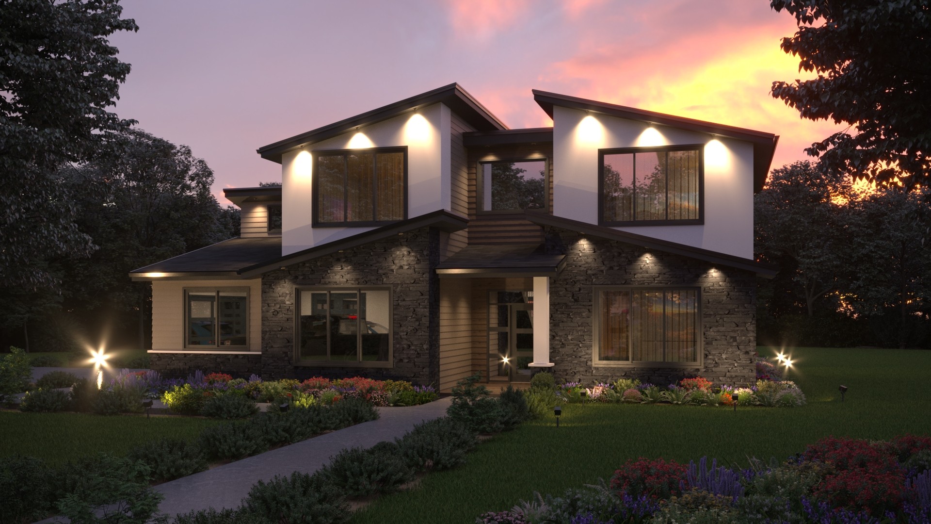 Stellar View | Two Story Modern House Plan by Mark Stewart