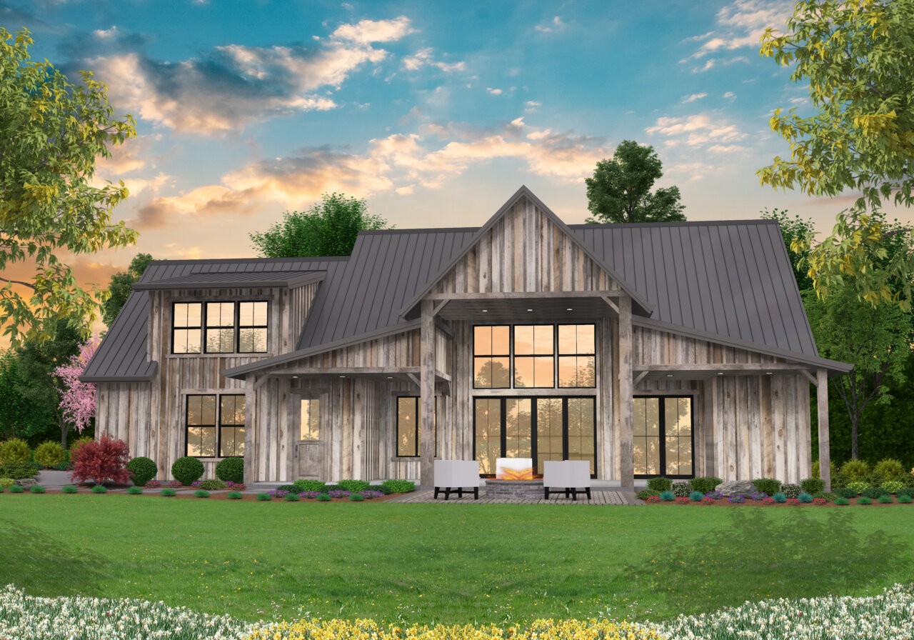 The Answer House Plan | Rustic Barn House Plan - MF-1786