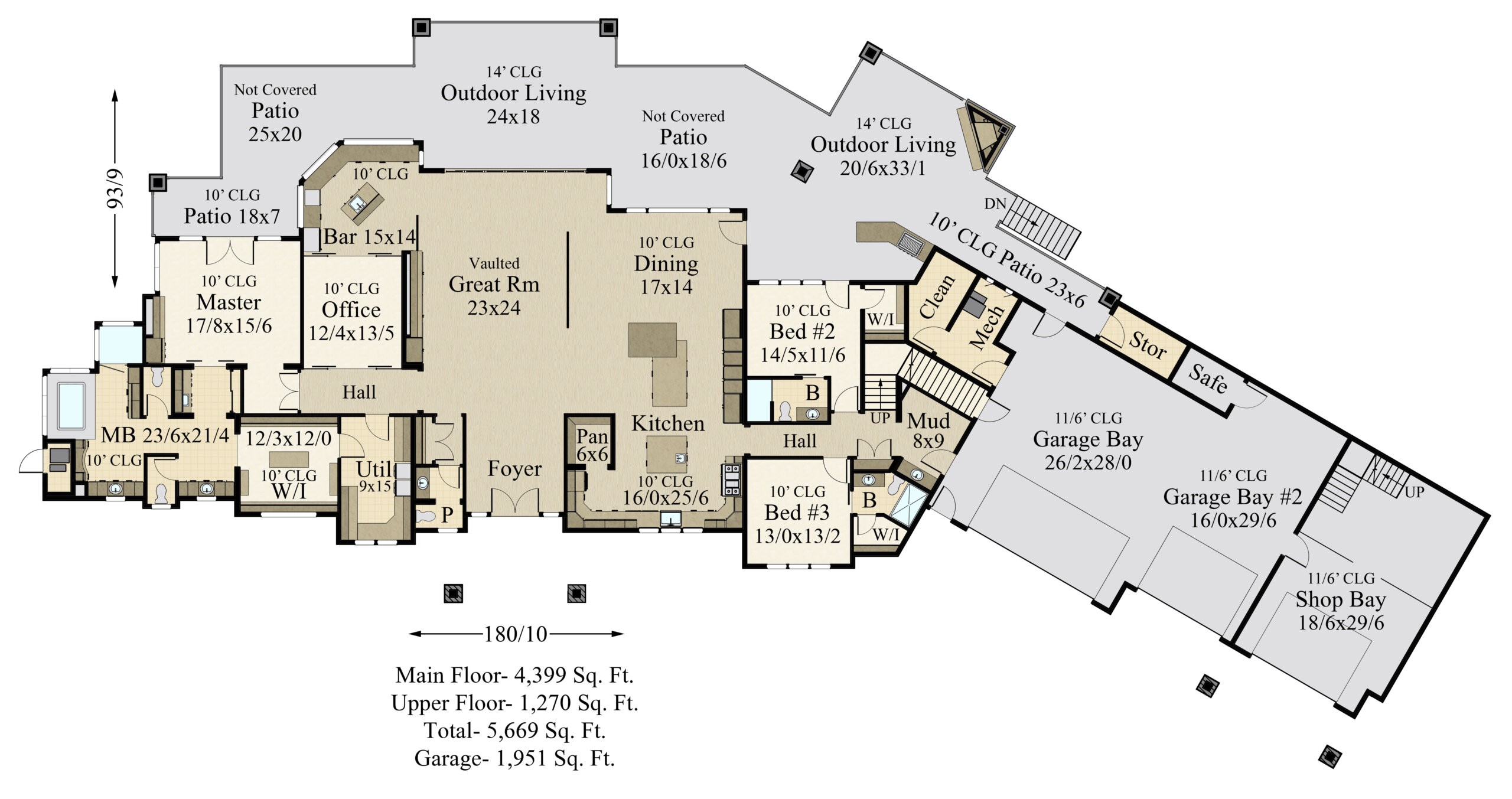 Samurai Luxury View Lot Angled And Lavish 4 Car House Plan M 5669 Home Design Luxury House