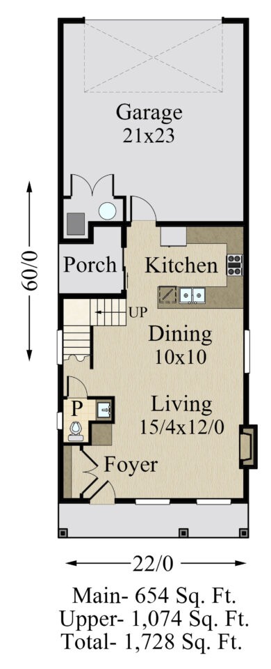 Smith Creek Jewel House Plan | Two Story Skinny Best Selling Home ...