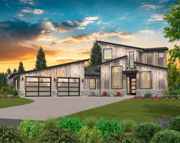 Transcendence House Plan | Rustic Modern Home Design with 5 Bedrooms ...