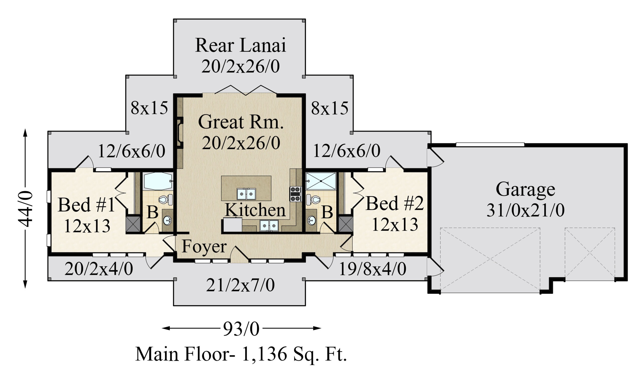 1 Story House Floor Plan Design Home Alqu