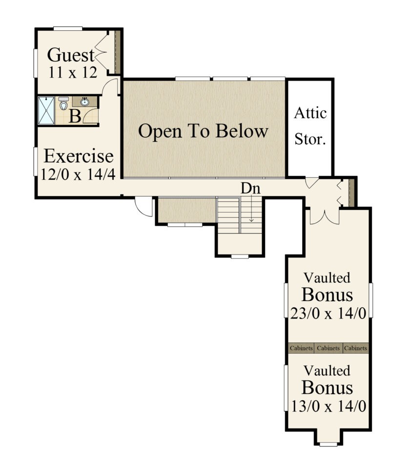 Denim House Plan | Four-Bedroom L-Shaped Rustic Farmhouse Home Design ...