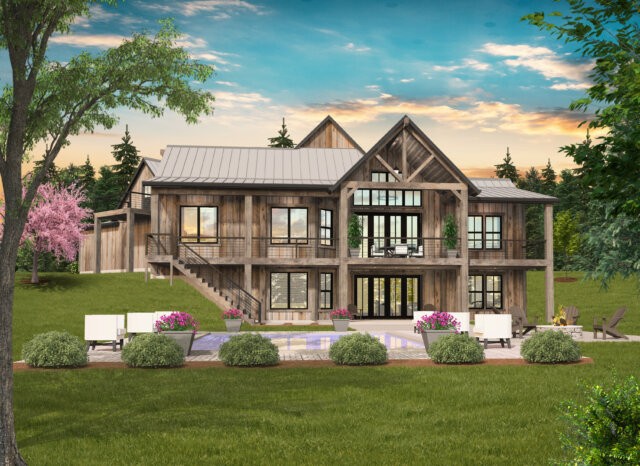 Colorado House Plan | Two Story Popular Rustic Farmhouse Home Design ...