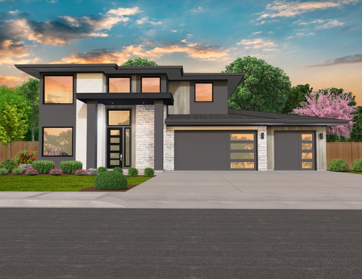 Bountiful | Affordable Two Story Modern House Plan with ADU