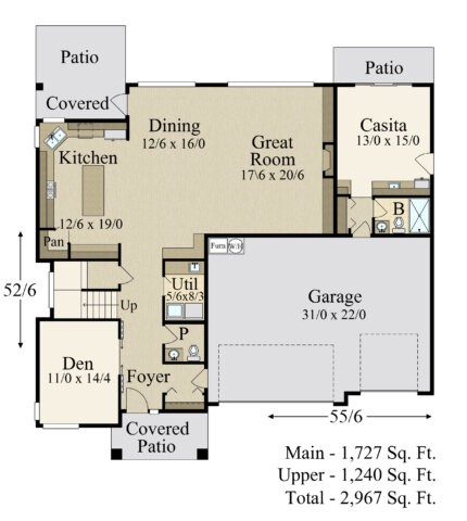 Bountiful | Affordable Two Story Modern House Plan with ADU