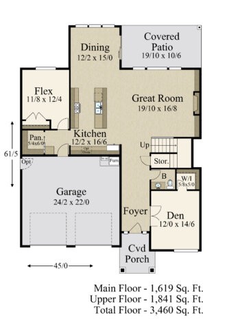 Bountiful 2 House Plan | Two Story Modern Home Design - MM-3460