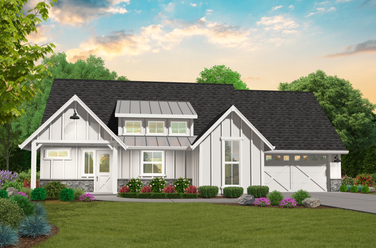 American Farm 3 House Plan | Perfect Little Farmhouse Home Design - MF-1400