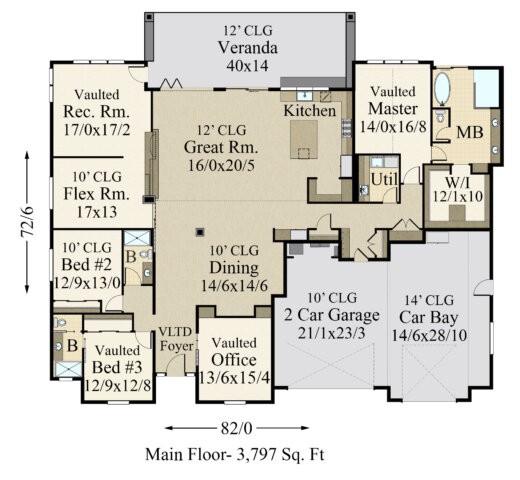 Free Bird House Plan | Rustic Ranch Home Design - MB-3797