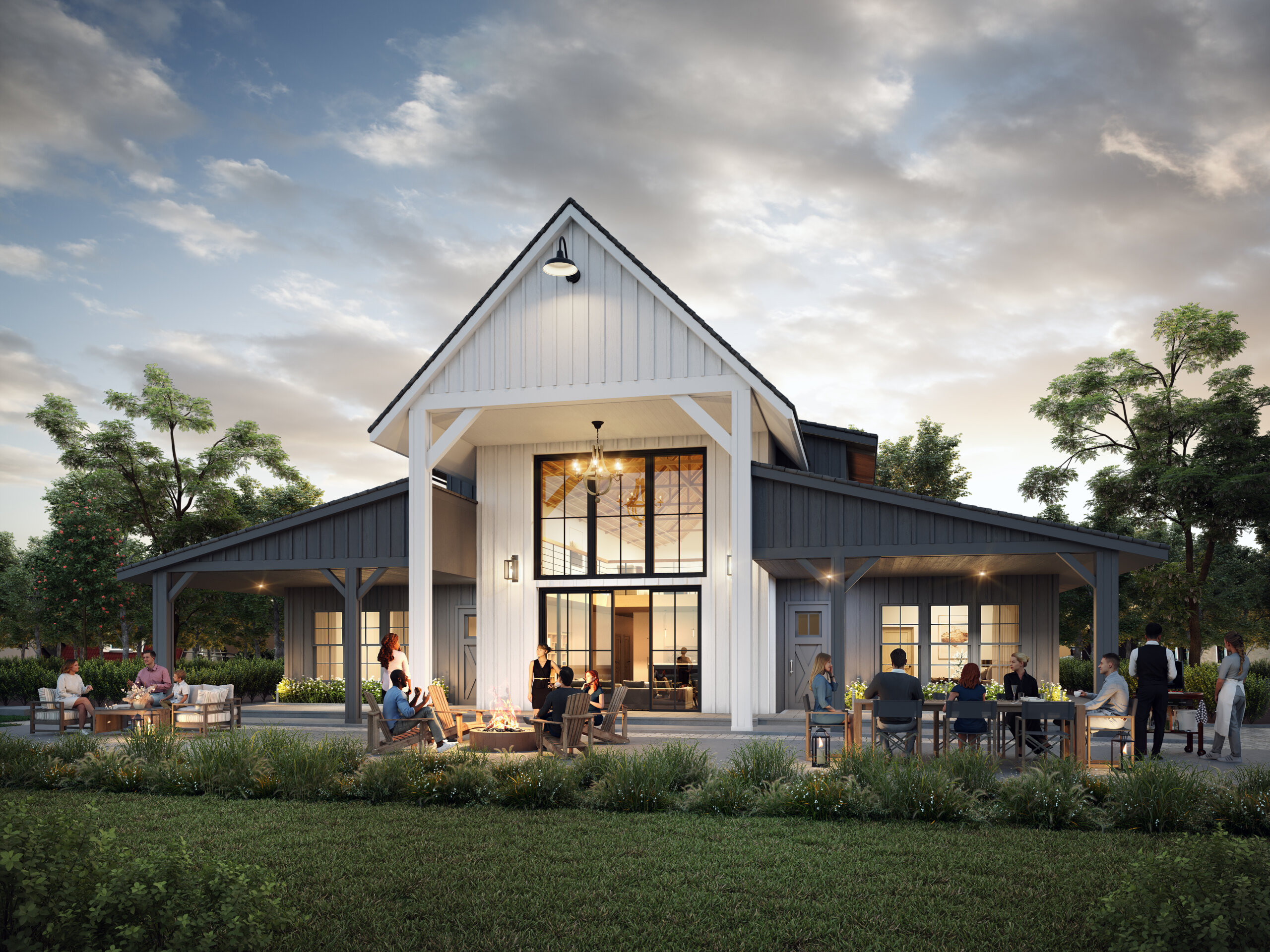 RUSTIC MODERN BARN HOUSE PLAN MB 5375 NATURAL ORDER FRONT VIEW Scaled 