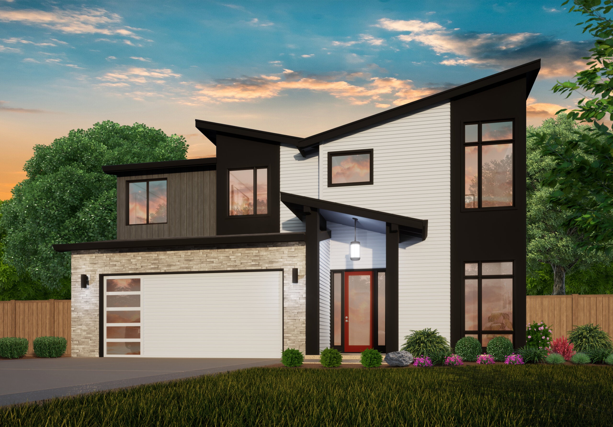 https://markstewart.com/wp-content/uploads/2022/06/MODERN-TWO-STORY-HOUSE-PLAN-MM-3298-SUNSET-8-FRONT-VIEW-scaled.jpg