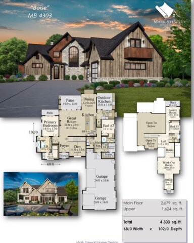 Boise House Plan Large Family Style