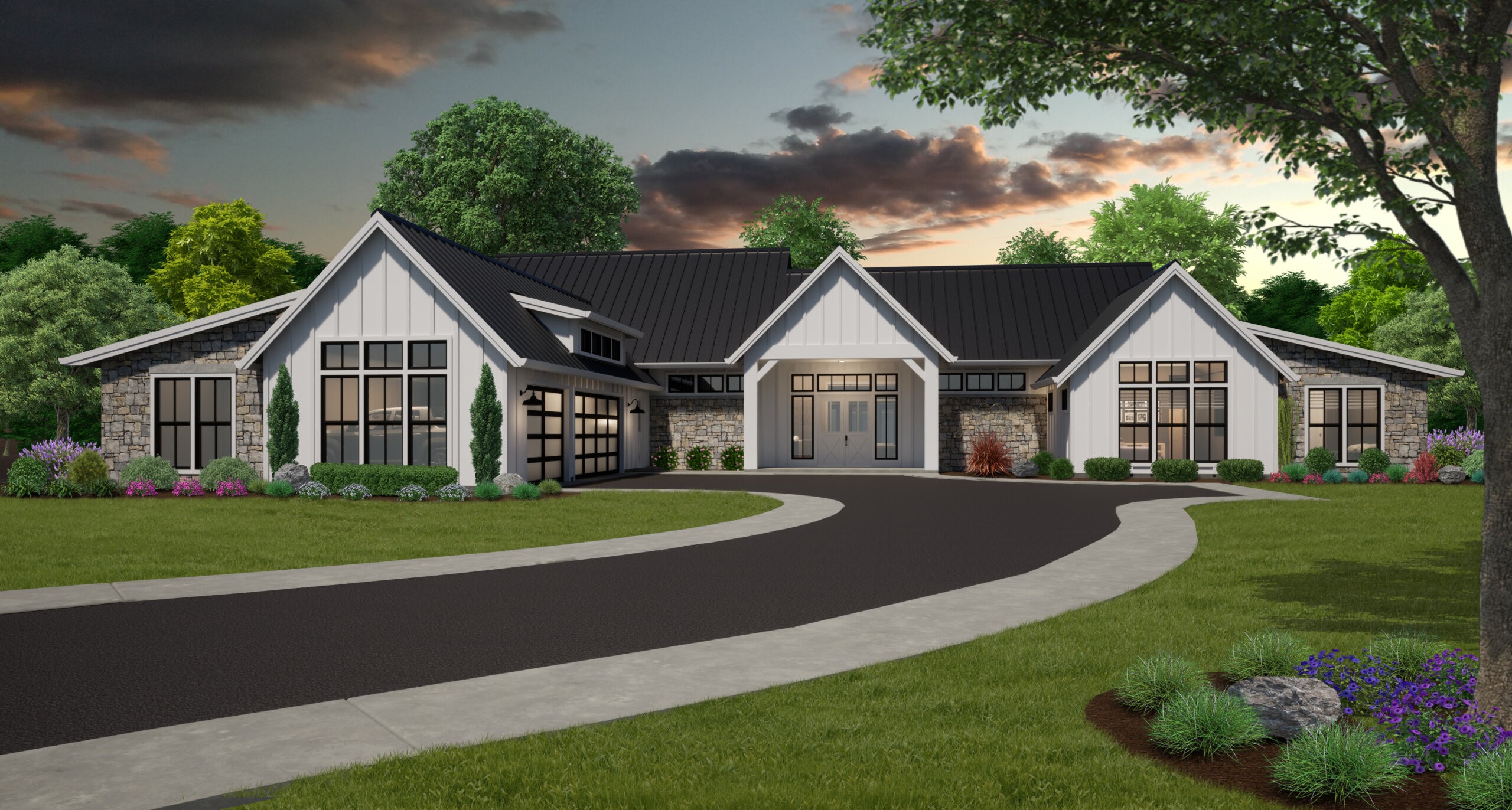 one story ranch house plans with wrap around porch