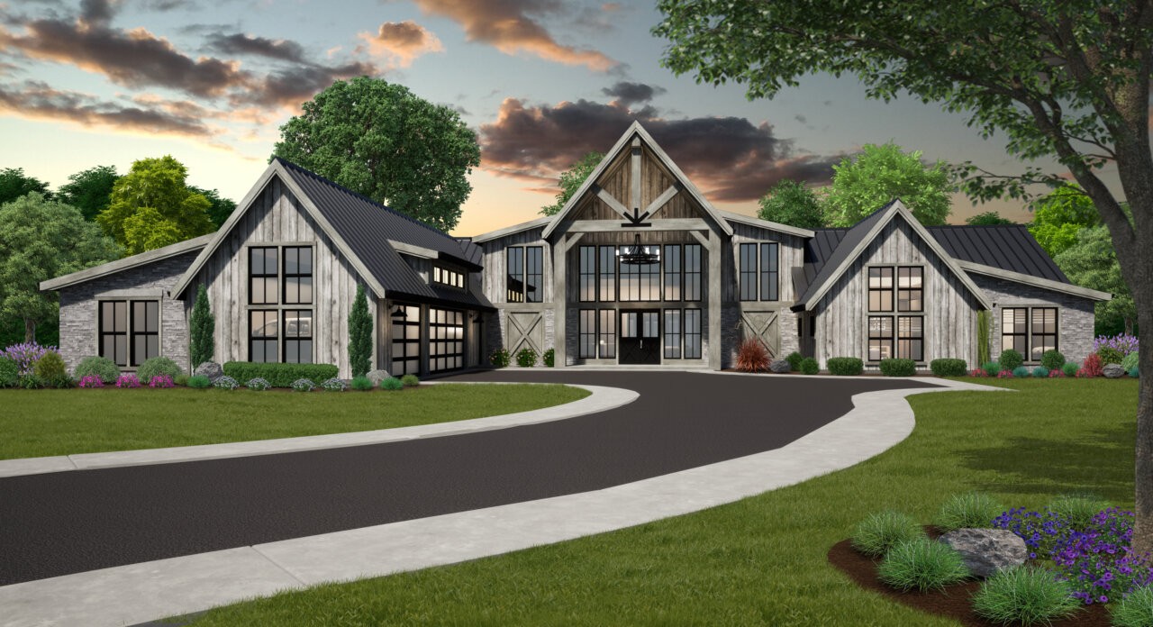 Ultimate Barn Homestead House Plan | One Story Rustic Family Home ...