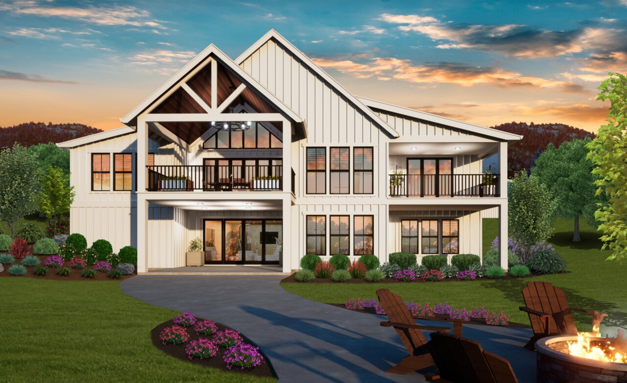 Power House Plan | Luxury Rustic Barn House Plan - MB-4149