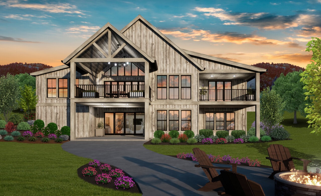 Power House Plan | Luxury Rustic Barn House Plan - MB-4149