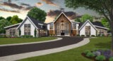 One Story Rustic Family House Plan