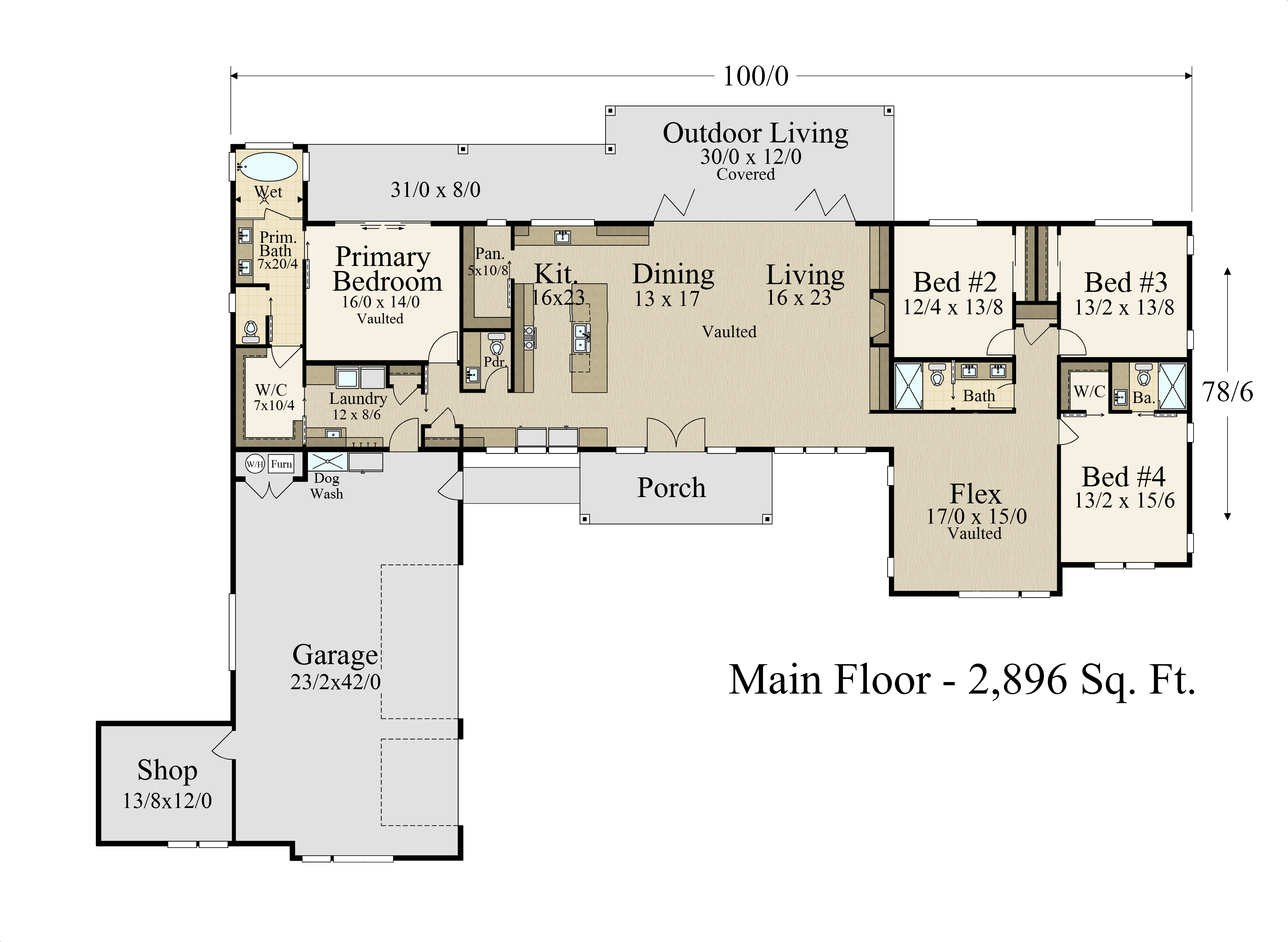 One Story Luxury Modern House Plan