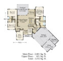 Bainbridge Modern Farmhouse MF-3532 main floor plan