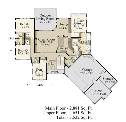 Bainbridge | Family Farmhouse Plan by Mark Stewart Home Design