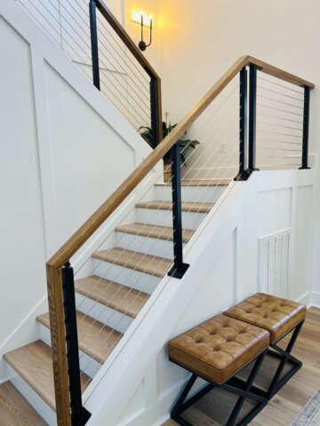 Valley View Two Story Farmhouse Stair