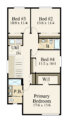 Narrow Lot Modern Two Story House Plan Upper Floor Plan