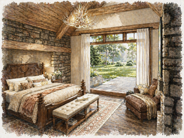 MB-4841-TEXAS-STRONG-RUSTIC-LUXURY-BARN-HOUSE-PLAN-Primry Bedroom Suite 
