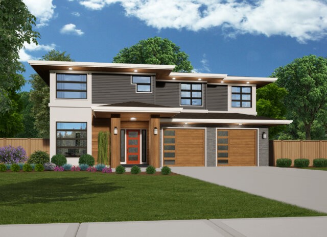 Maple Leaf House Plan | Two Story Modern Family Style Home Design - MM ...