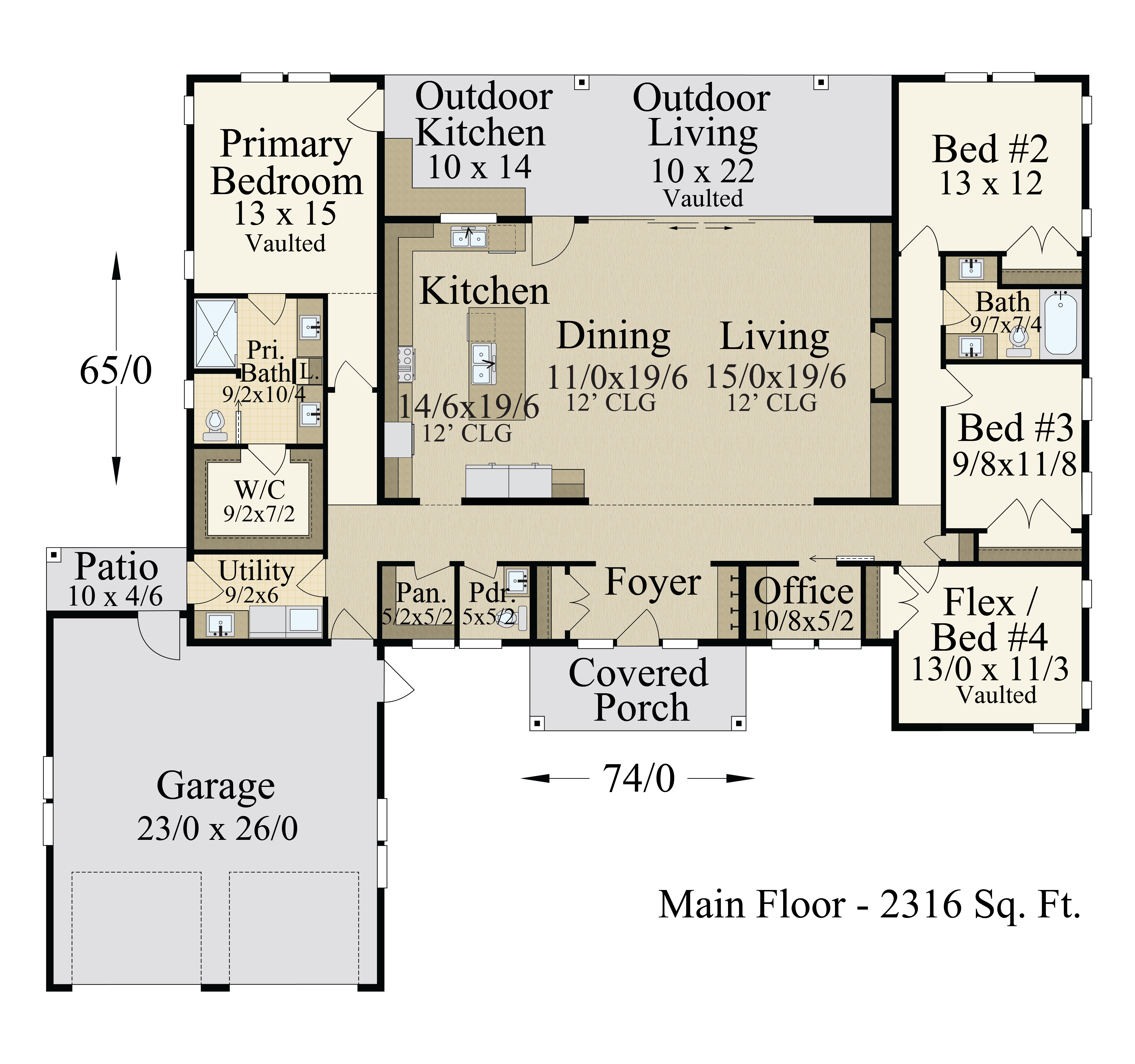 One Floor House Layout - Image to u