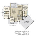 rustic country house plan main floor