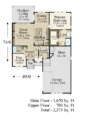 AMERICAN GOTHIC HOUSE PLAN PATRIARCH #X-23-GOTH MAIN FLOOR
