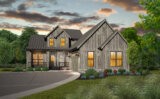 Gold Dust Rustic Barn House L-shaped house plan #MF-2220 Barn front