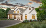 Gold Dust Rustic Farmhouse L-shaped house plan #MF-2220 Farm front