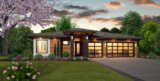 MODERN ONE STORY HOUSE PLAN MM-2272 - MODERN ONE FRONT VIEW