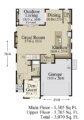 MM-3070-MODERN NARROW TWO STORY HOUSE PLAN - MELODY MAIN FLOOR