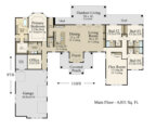 MSAP-4031 - ONE STORY MODERN PRAIRIE STYLE HOUSE PLAN - LAUREL CANYON FLOOR PLAN
