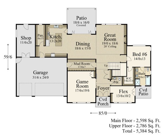 Wembley Park | Two Story Luxury Prairie Family House Plan