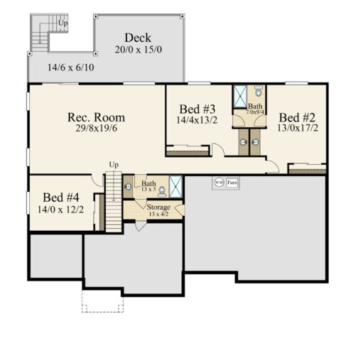 Marseille House Plan | French Country Downhill Home Design