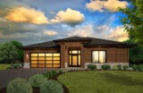 SUITE SERENITY - MODERN MULTI-SUITE HOUSE PLAN 1 STORY - MM-2522 FRONT VIEW