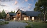 TEXAS FOREVER - RUSTIC BARN STYLE HOUSE PLAN WITH ADU - MB-4196 FRONT