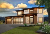 MODERN VIEW - MULTILPLE SUITE HOUSE PLAN FOR VIEW LOT - MM-4523 FRONT