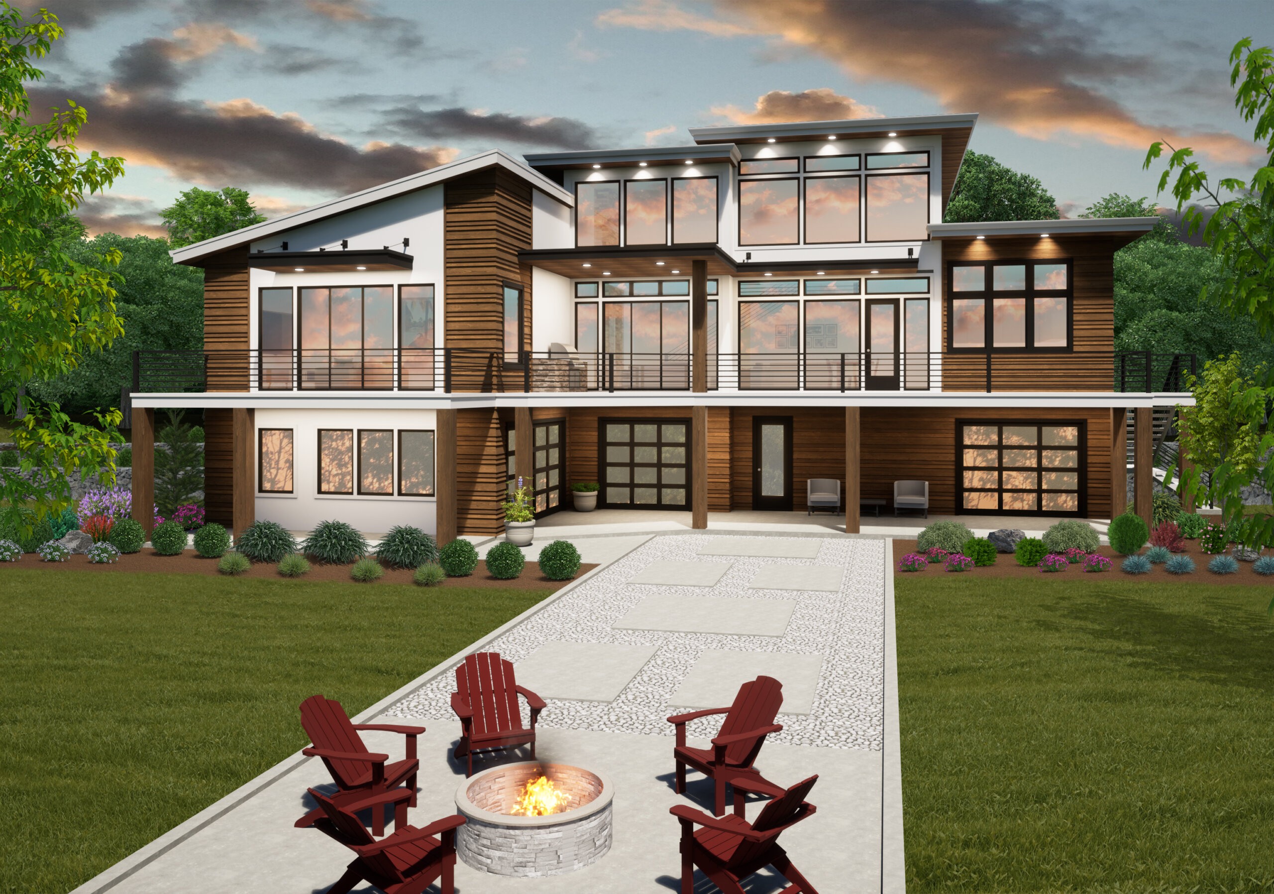 Modern View House Plan  Multiple Suite Home Design